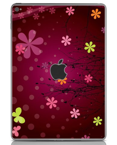 RETRO PINK FLOWERS Apple iPad Air 2 A1566 
SKIN