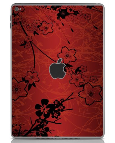 RETRO RED FLOWERS Apple iPad Air 2 A1566 
SKIN