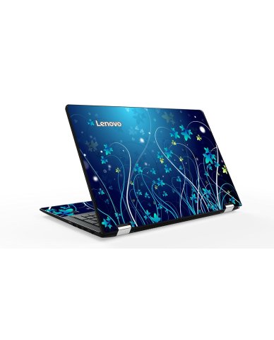 Blue Flowers IBM Lenovo Ideapad Flex 4 (1580) Laptop Skin