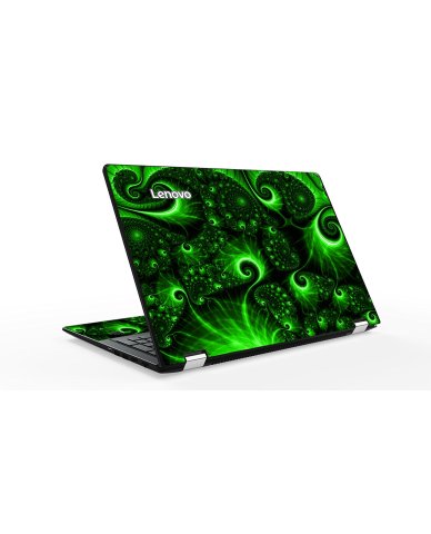Green Swirls IBM Lenovo Ideapad Flex 4 (1580) Laptop Skin