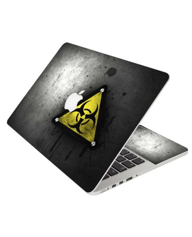 BLACK CAUTION MacBook Pro 12 Retina A1534 Laptop Skin