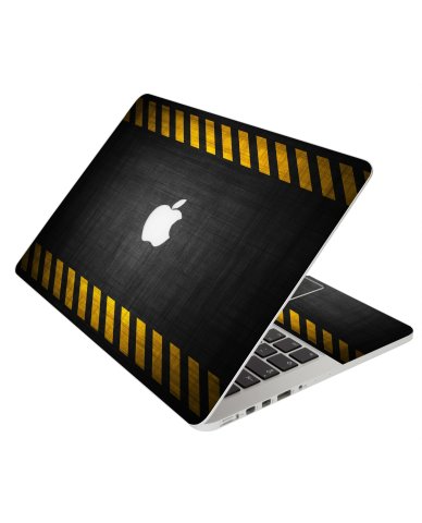 BLACK CAUTION BORDER MacBook Pro 12 Retina A1534 Laptop Skin