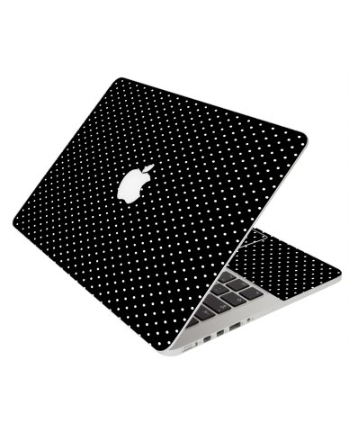BLACK POLKA DOTS MacBook Pro 12 Retina A1534 Laptop Skin