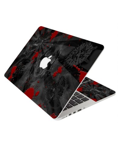 BLACK SKULLS RED MacBook Pro 12 Retina A1534 Laptop Skin