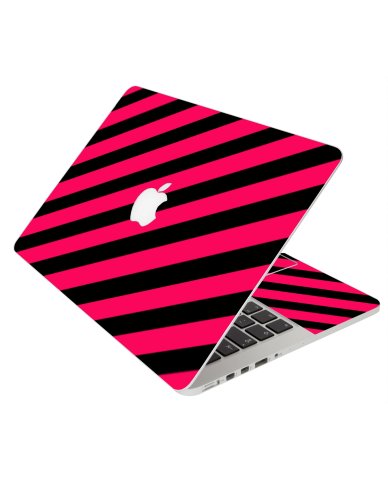 PINK BLACK STRIPES MacBook Pro 12 Retina A1534 Laptop Skin