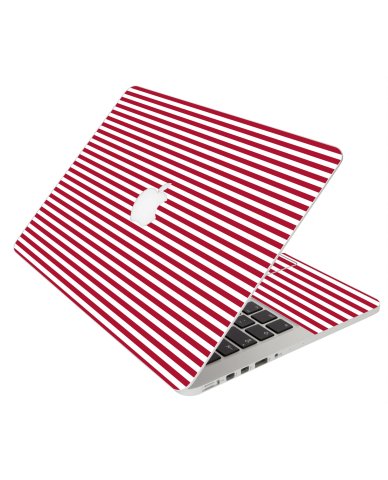 RED STRIPES MacBook Pro 13 Retina A1425 Laptop Skin
