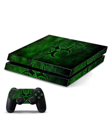 GREEN BIOHAZARD PLAYSTATION 4 GAME CONSOLE SKIN