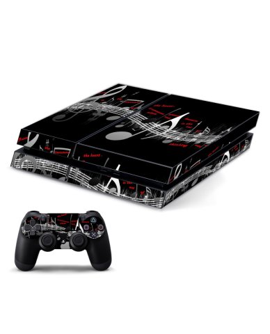 MUSIC NOTES PLAYSTATION 4 GAME CONSOLE SKIN