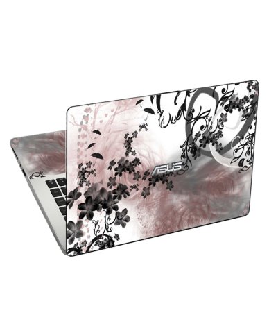 X201E Vivobook FLOWERS AND UMBRELLAS Laptop Skin