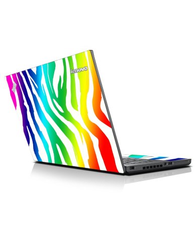 Rainbow Zebra Print IBM Lenovo ThinkPad T440p Laptop Skin