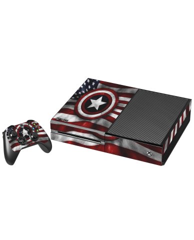 CAPTAIN AMERICA FLAG XBOX ONE GAME CONSOLE SKIN