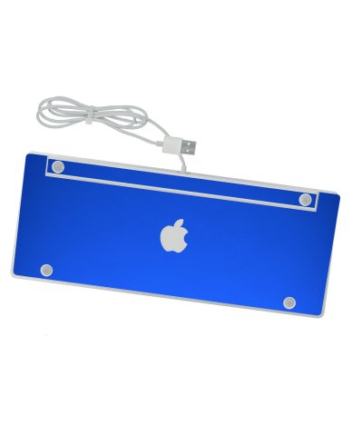 Apple Wired Mini Slim Keyboard A1242   CHROME BLUE Laptop Skin