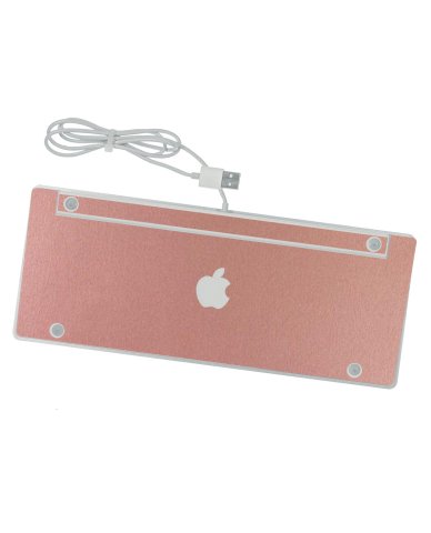 Apple Wired Mini Slim Keyboard A1242   ROSE GOLD Laptop Skin