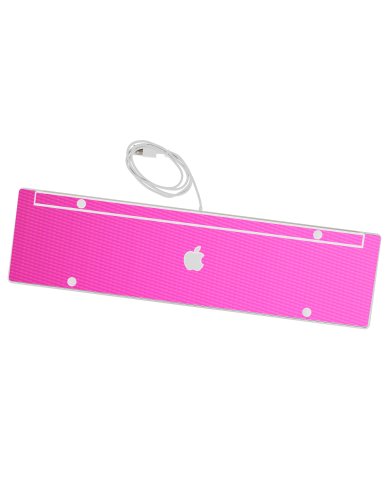 Apple Wired Numeric Keyboard A1243   PINK CARBON FIBER Laptop Skin