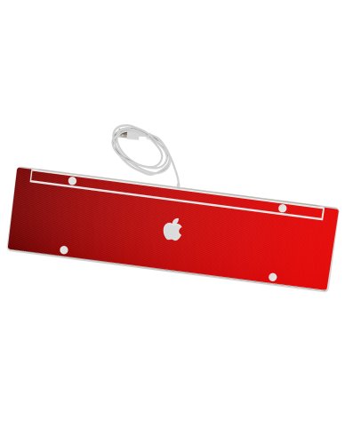Apple Wired Numeric Keyboard A1243   RED CARBON FIBER Laptop Skin