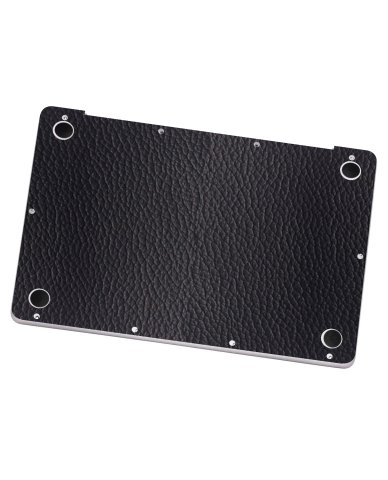 Black Leather Apple Macbook Pro 13 A1278 Laptop Skin