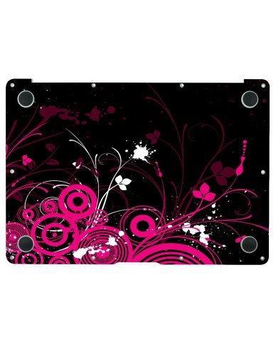 Black Pink Butterfly Apple Macbook Air 13 A1466 Laptop Skin