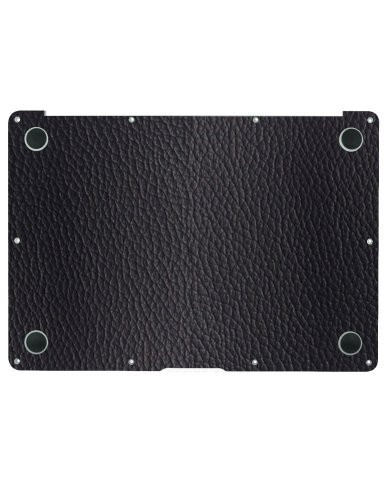 Black Leather Apple Macbook Air 13 A1466 Laptop Skin