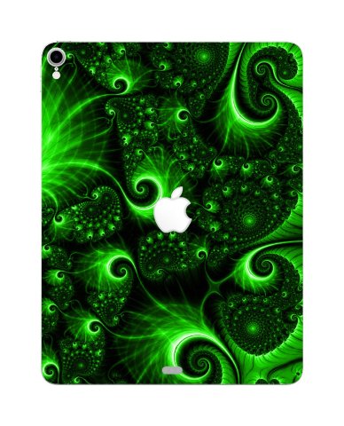 Apple iPad 3rd. Gen. (Wifi) A1876   GREEN SWIRLS Laptop Skin