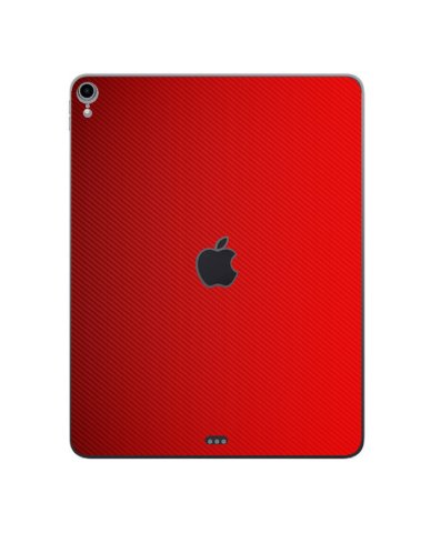 Apple iPad Pro 3 12.9" A1895 (Wifi, Cell)   RED CARBON FIBER Laptop Skin