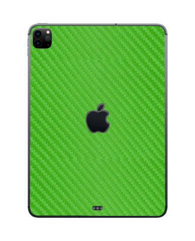 Apple iPad Pro 12.9" 4th Gen. A2069 (Wifi, Cell)   GREEN CARBON FIBER Laptop Skin
