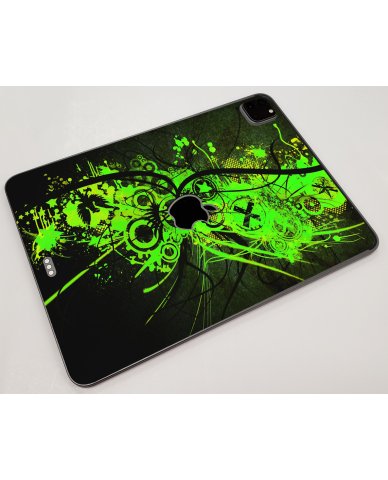 Apple iPad Pro 11 3rd Gen. (Wifi / Cell) A2377   GRAFFITI GREEN Laptop Skin