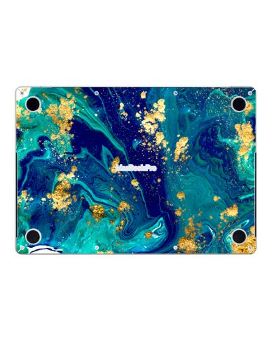 Apple MacBook Pro 16 A2485 / A2780 BLUE AND GOLD MARBLE Laptop Skin