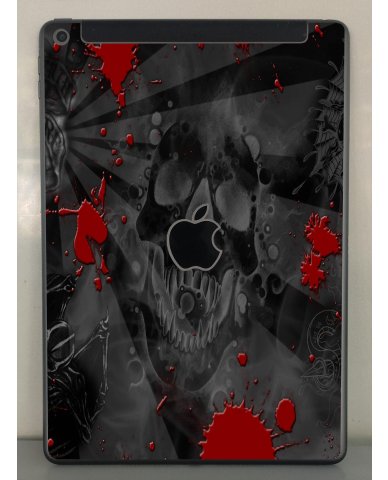 Apple iPad 10.2" 9th Gen. A2604 (Wifi, Cell)   BLACK SKULLS RED Laptop Skin