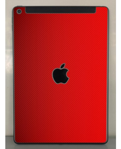 Apple iPad 10.2" 9th Gen. A2604 (Wifi, Cell)   RED CARBON FIBER Laptop Skin