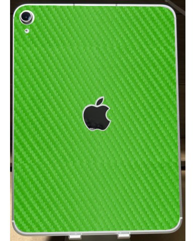 Apple iPad 9" 10th Gen. (Wifi, Cell) A2757   GREEN CARBON FIBER Laptop Skin