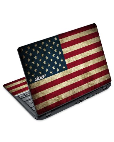 Acer Travelmate B115-M Touchscreen AMERICAN FLAG Laptop Skin