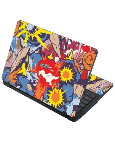 Acer Travelmate Spin B118 COMIC EXPLOSIONS Laptop Skin