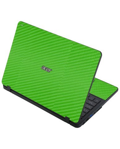 Acer Travelmate Spin B118 GREEN CARBON FIBER Laptop Skin