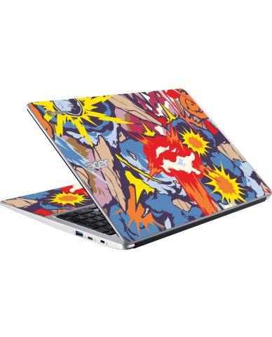 Acer Chromebook CB315-4H COMIC EXPLOSIONS Laptop Skin
