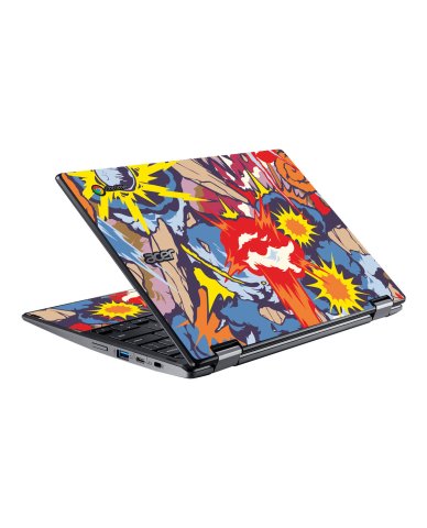 Acer  Chromebook Spin 511 R752T-C3M5 COMIC EXPLOSIONS Laptop Skin