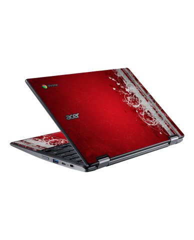 Acer  Chromebook Spin 511 R752T-C3M5 RED GRUNGE Laptop Skin