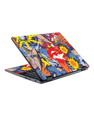 Acer Chromebook Spin 512 R851TN-C3ET COMIC EXPLOSIONS Laptop Skin