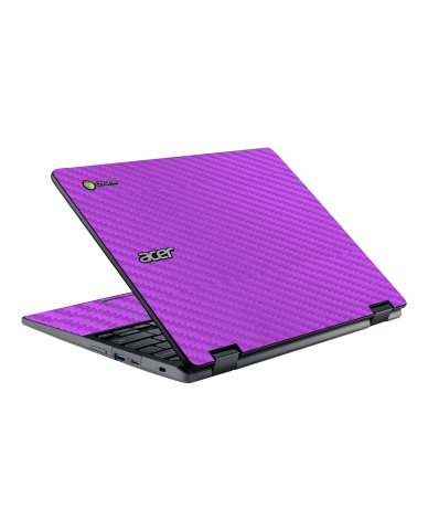 Acer Chromebook Spin 512 R851TN-C3ET PURPLE CARBON FIBER Laptop Skin