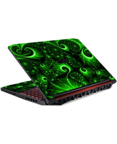 Acer Nitro 5 AN515-54 GREEN SWIRLS Laptop Skin