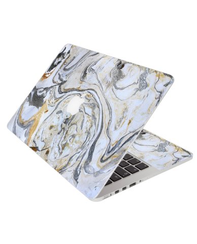 White, Gold, And Silver Marble Apple Macbook 12 Retina A1534