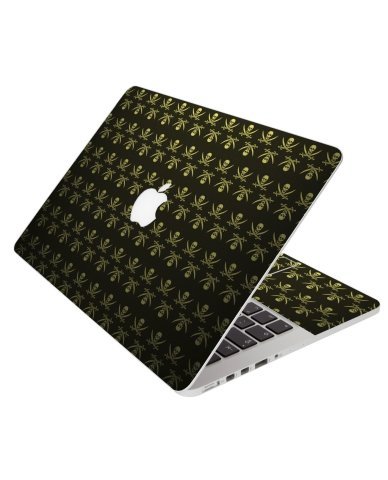 Jolly Roger On Leather Apple Macbook 12 Retina A1534