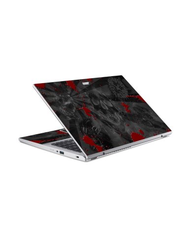 Acer Aspire 3 A3155953ER BLACK SKULLS RED Laptop Skin