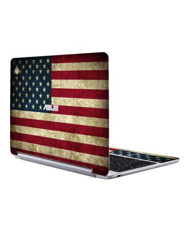 Asus Chromebook C100P AMERICAN FLAG Laptop Skin