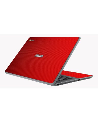 Asus Chromebook C403 RED CARBON FIBER Laptop Skin