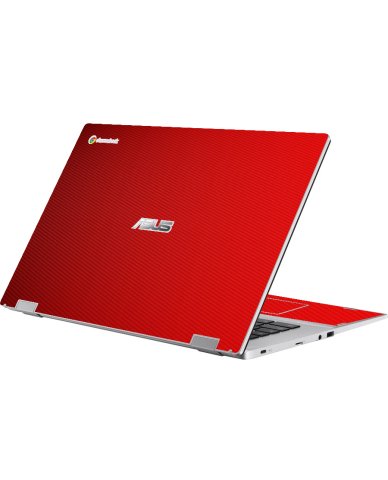 Asus Chromebook CX1700CK RED CARBON FIBER Laptop Skin