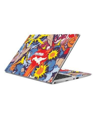 ASUS Chromebook C423NA COMIC EXPLSOIONS Laptop Skin