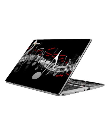 ASUS Chromebook C423NA MUSIC NOTES Laptop Skin