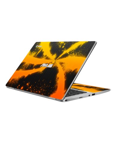 ASUS Chromebook C423NA ORANGE TWIST Laptop Skin