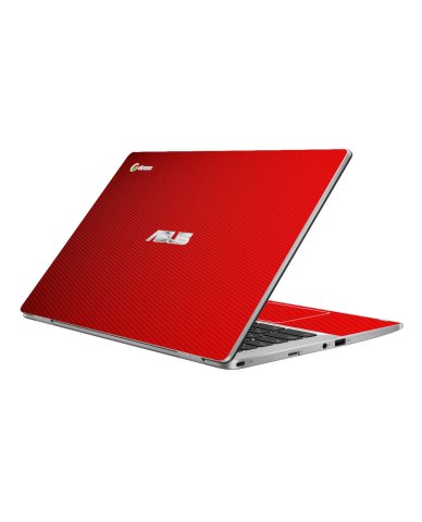 ASUS Chromebook C423NA RED CARBON FIBER Laptop Skin