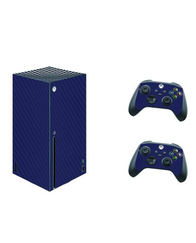 Microsoft Xbox Series X BLUE CARBON FIBER Laptop Skin